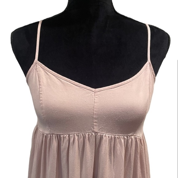 American Eagle blush nude pink spaghetti strap baby doll tunic top size small - Picture 2 of 9
